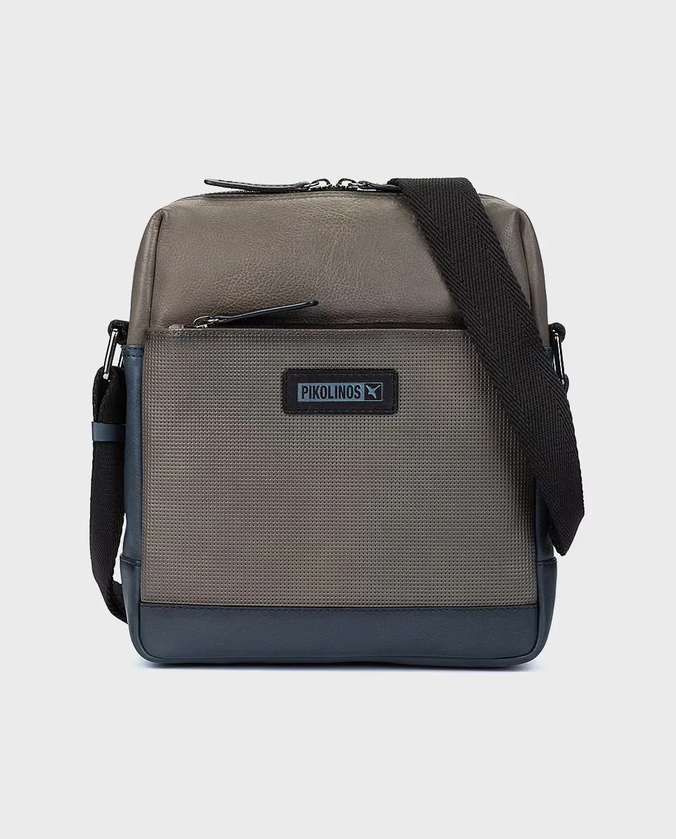 Мужская кожаная сумка через плечо с застежкой-молнией и регулируемой ручкой Pikolinos, темно-серый 
Мужская кожаная сумка через плечо с застежкой-молнией и регулируемой ручкой Pikolinos, темно-серый