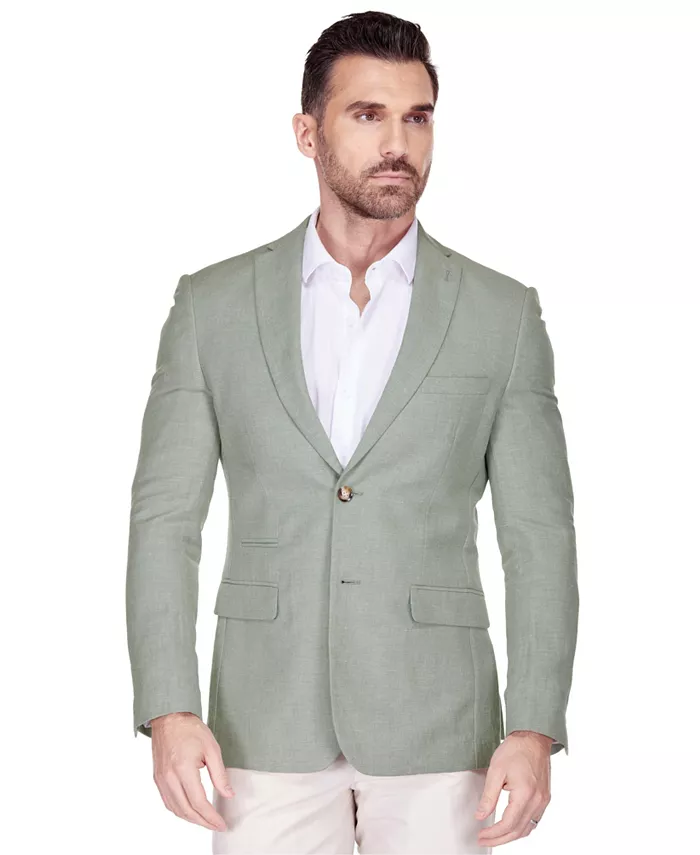 Мужской приталенный блейзер из смесового льна Gino Vitale, синий
Мужской приталенный блейзер из смесового льна Gino Vitale, синий