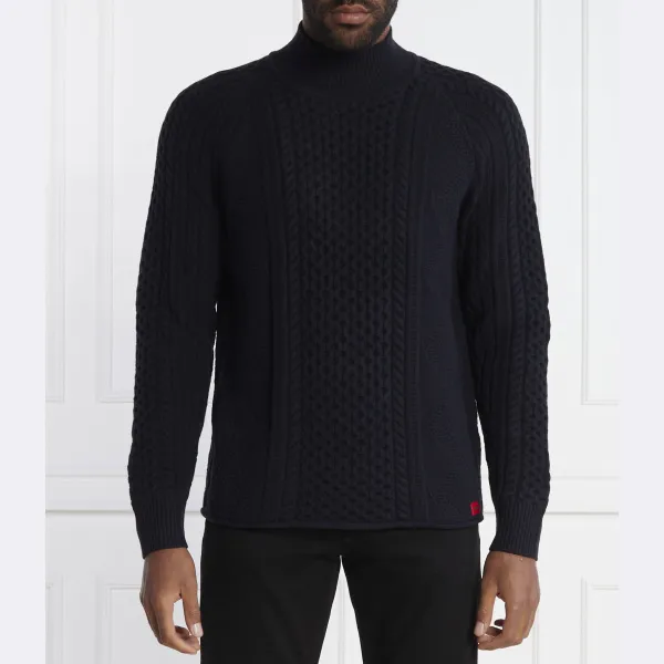 Шерстяной свитер обычного кроя Hugo, синий
Шерстяной свитер обычного кроя Hugo, синий