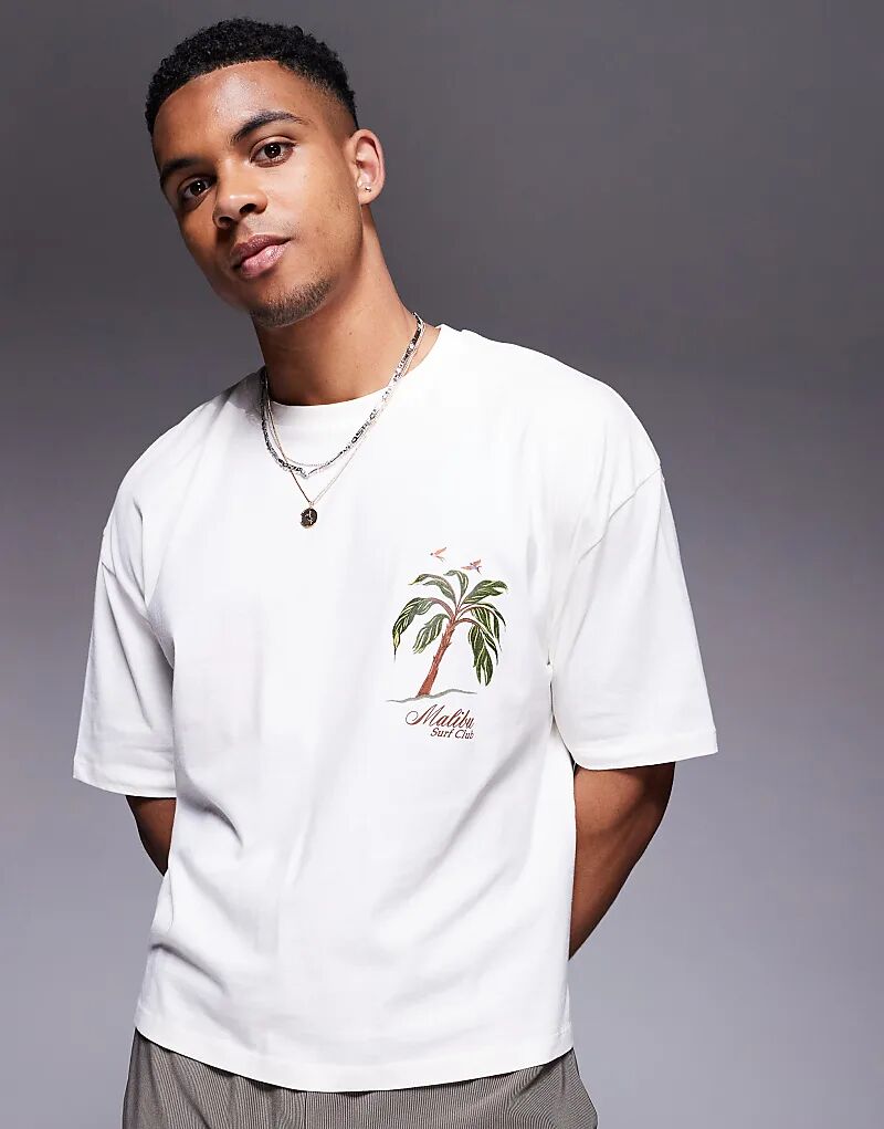 Футболка свободного кроя ASOS DESIGN с изображением пальмы в бежево-белом цвете
Футболка свободного кроя ASOS DESIGN с изображением пальмы в бежево-белом цвете