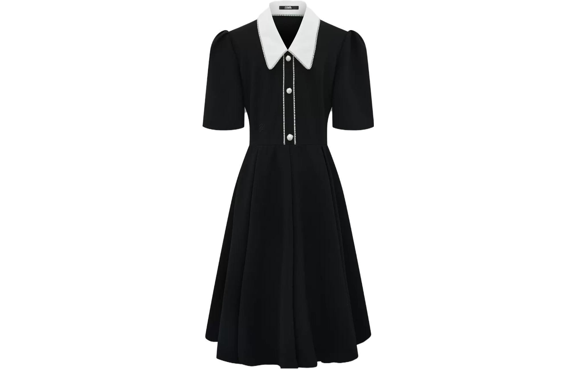 KARL LAGERFELD Женское черное платье с короткими рукавами KARL LAGERFELD / Karl Lagerfeld Jeans
KARL LAGERFELD Женское черное платье с короткими рукавами KARL LAGERFELD / Karl Lagerfeld Jeans