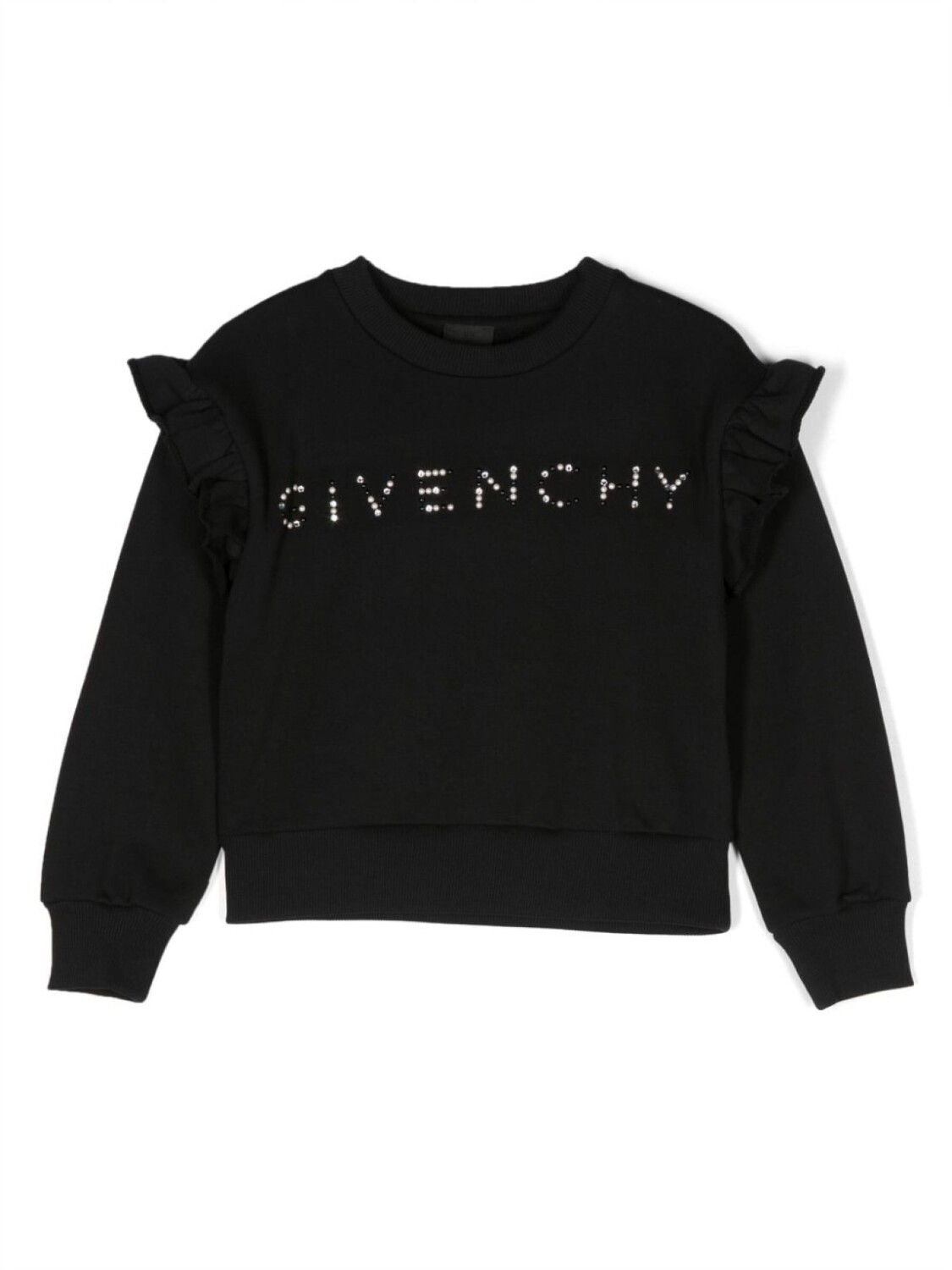 Givenchy Kids толстовка с круглым вырезом и логотипом, черный 
Givenchy Kids толстовка с круглым вырезом и логотипом, черный