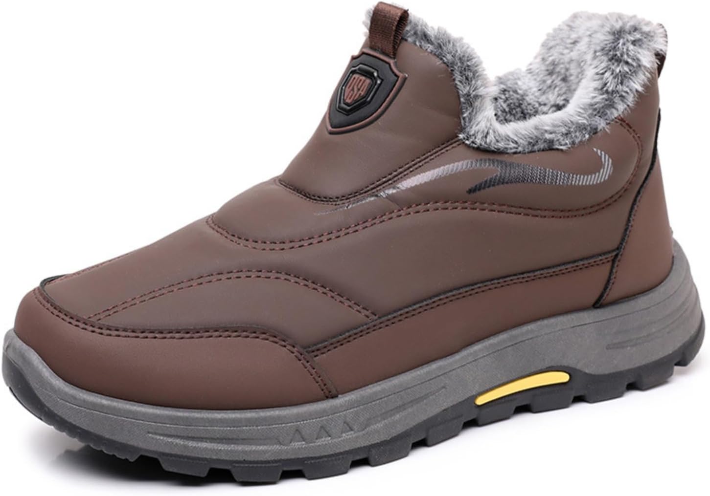 Мужские зимние слипоны Azttoztto с плюшевой подкладкой, удобные повседневные обувь с противоскользящей подошвой, мягкие снегоступы для дома и улицы для холодной погоды, кофейный
Мужские зимние слипоны Azttoztto с плюшевой подкладкой, удобные повседневные обувь с противоскользящей подошвой, мягкие снегоступы для дома и улицы для холодной погоды, кофейный