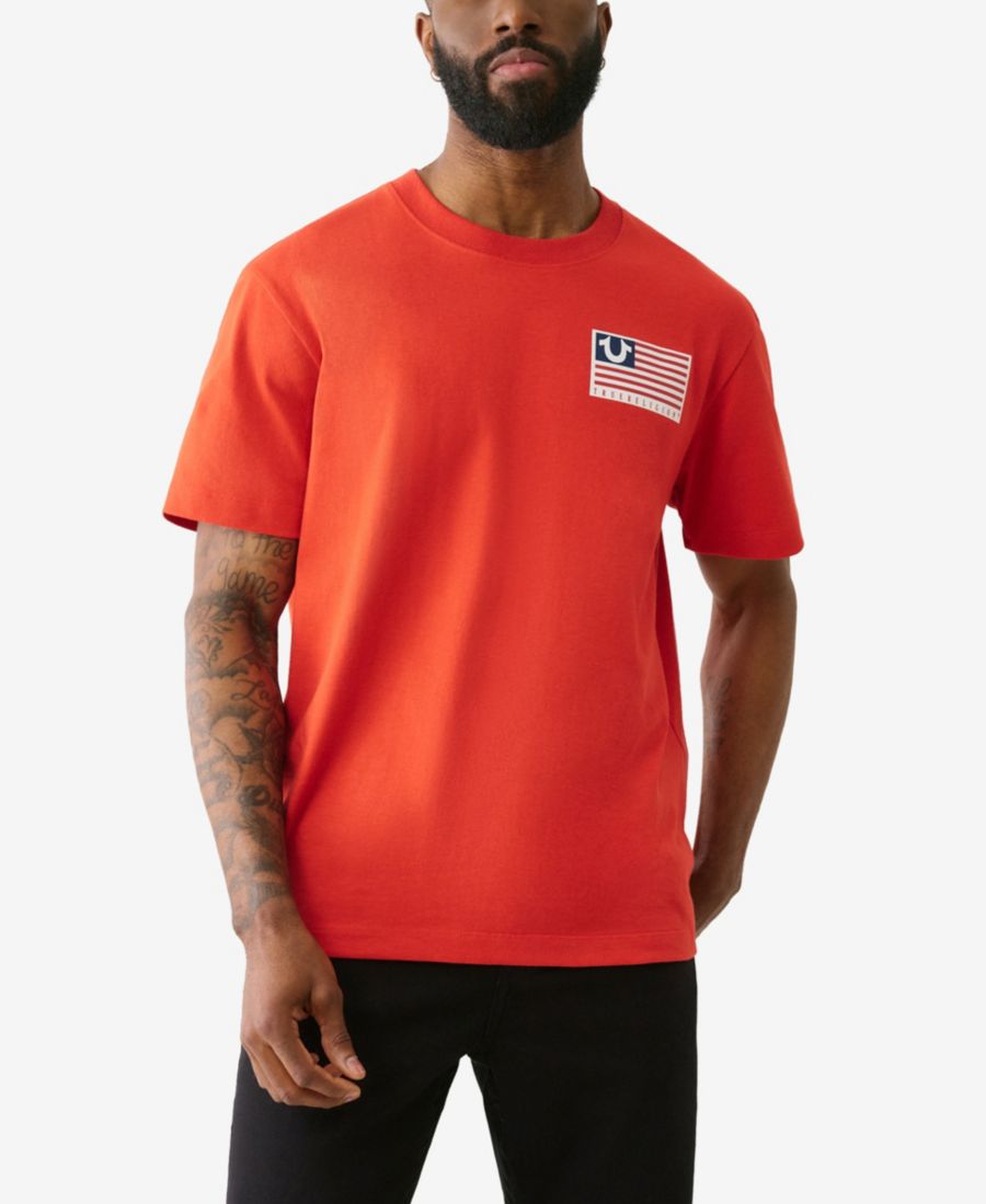 Мужская футболка с коротким рукавом и изображением флага в форме подковы True Religion, Molten lava
Мужская футболка с коротким рукавом и изображением флага в форме подковы True Religion, Molten lava