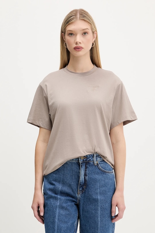 Хлопковая футболка Hugo, бежевый
Хлопковая футболка Hugo, бежевый