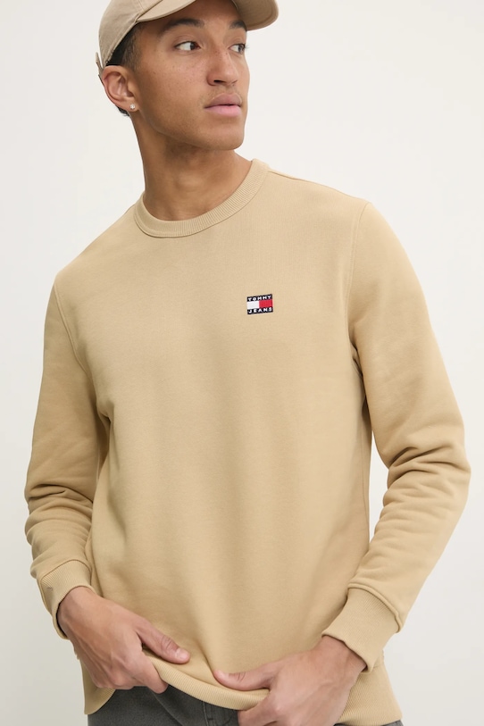 Хлопковая толстовка Tommy Jeans, бежевый 
Хлопковая толстовка Tommy Jeans, бежевый