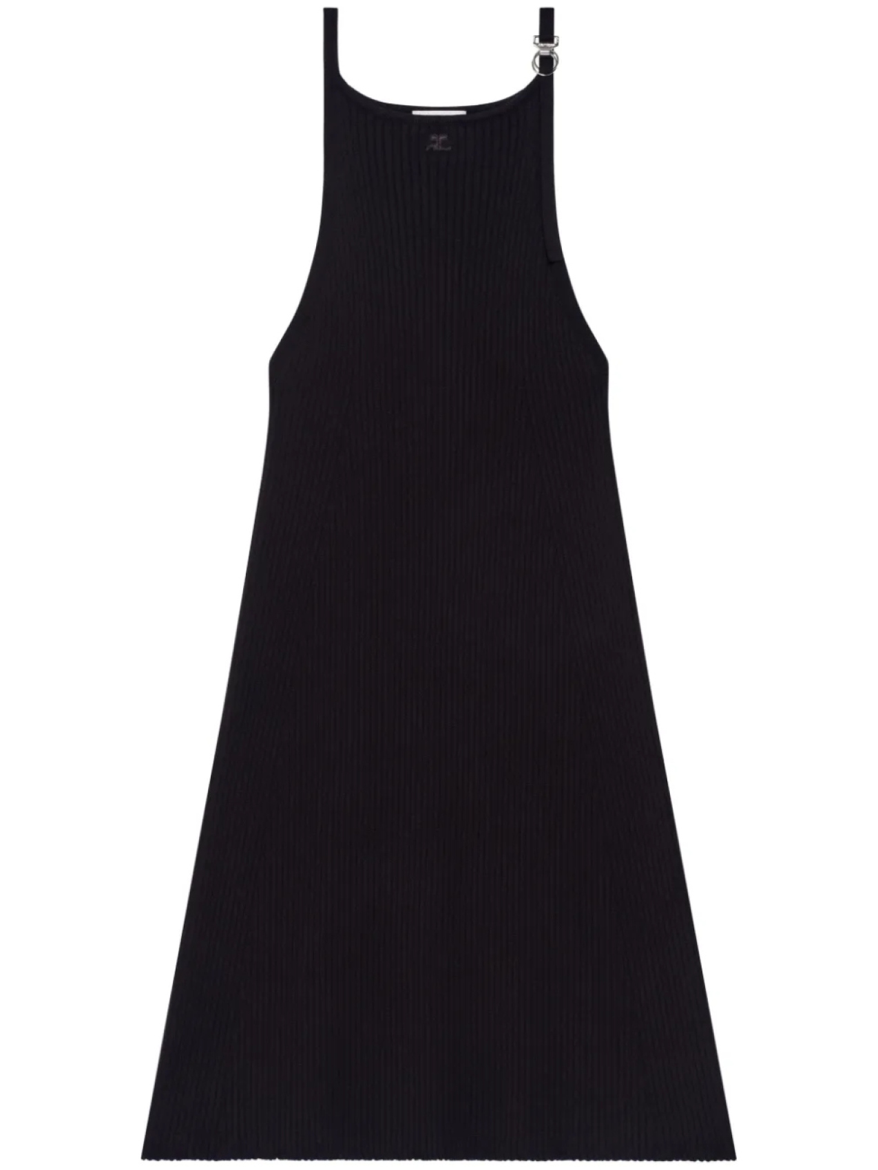 Платье в рубчик с пряжкой Courrèges, черный
Платье в рубчик с пряжкой Courrèges, черный