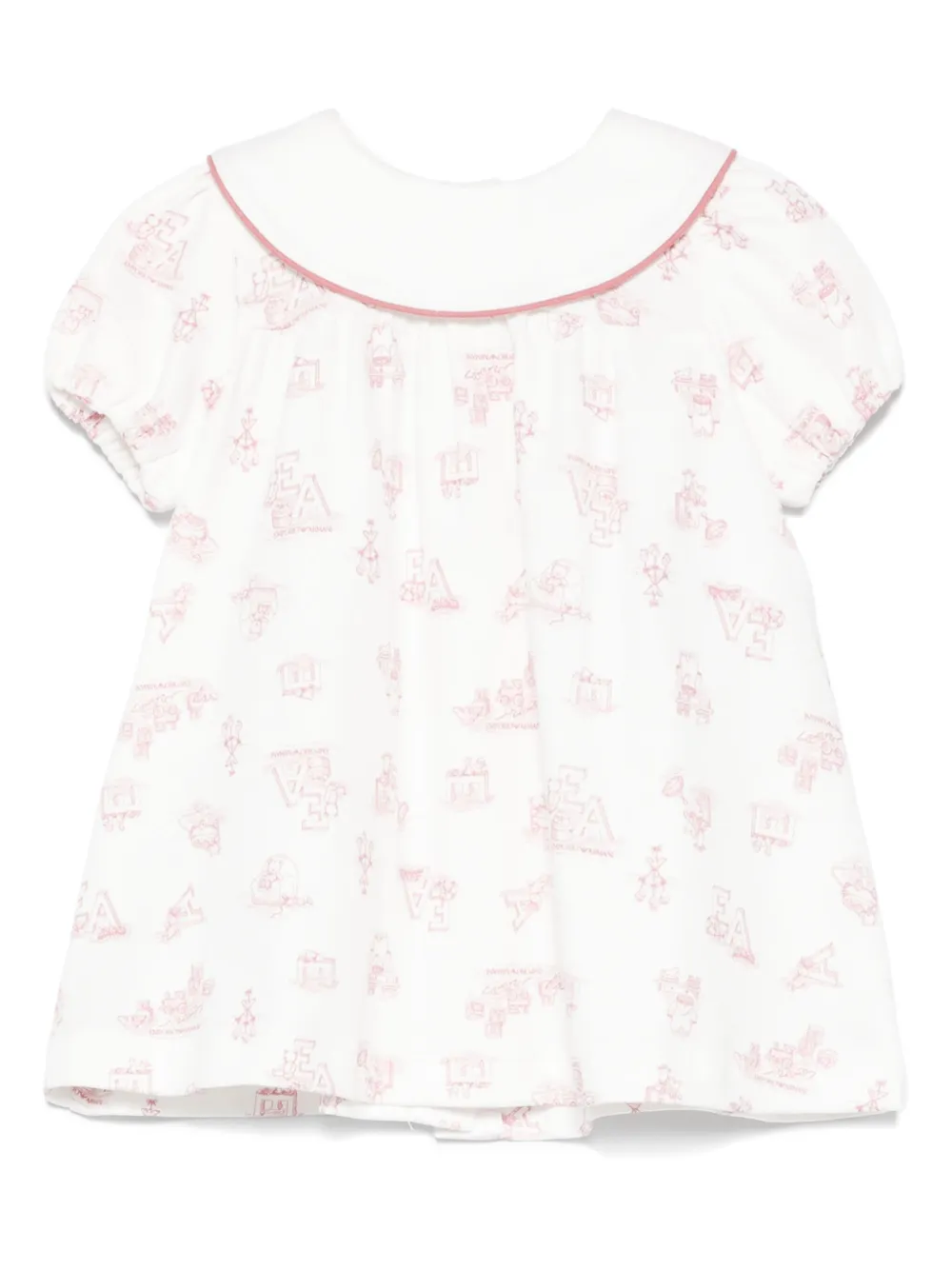 Платье с логотипом Emporio Armani Kids, белый 
Платье с логотипом Emporio Armani Kids, белый