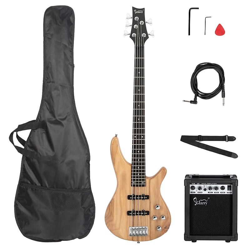 Басс гитара Glarry Burlywood GIB 5 String Electric Bass Guitar SS Pick-up + 20W Amplifier
Басс гитара Glarry Burlywood GIB 5 String Electric Bass Guitar SS Pick-up + 20W Amplifier