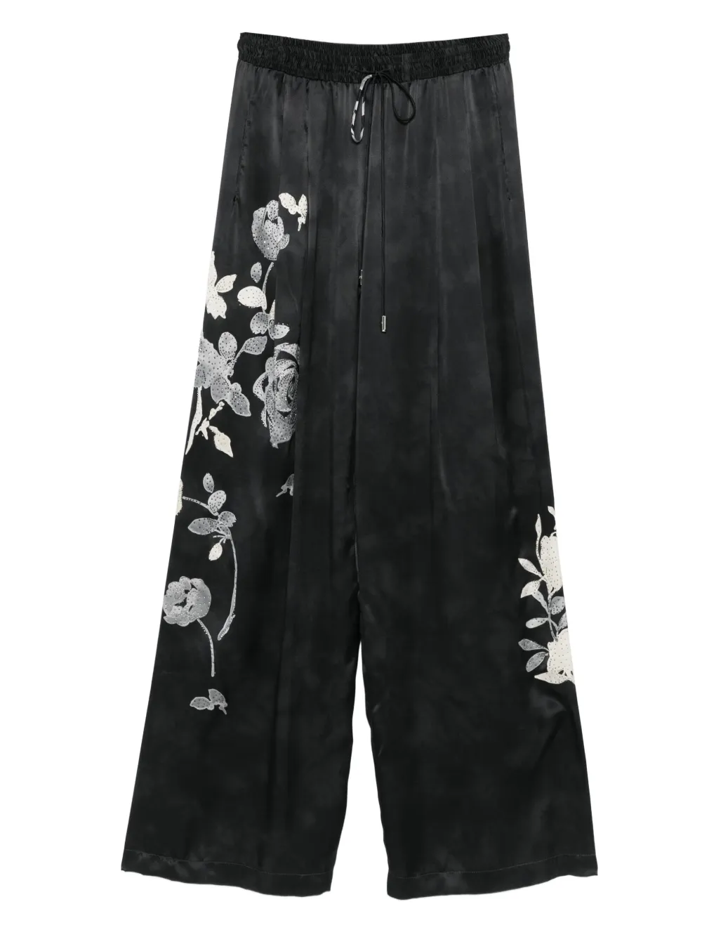 Брюки с кулиской и цветочным принтом Ermanno Scervino, черный
Брюки с кулиской и цветочным принтом Ermanno Scervino, черный