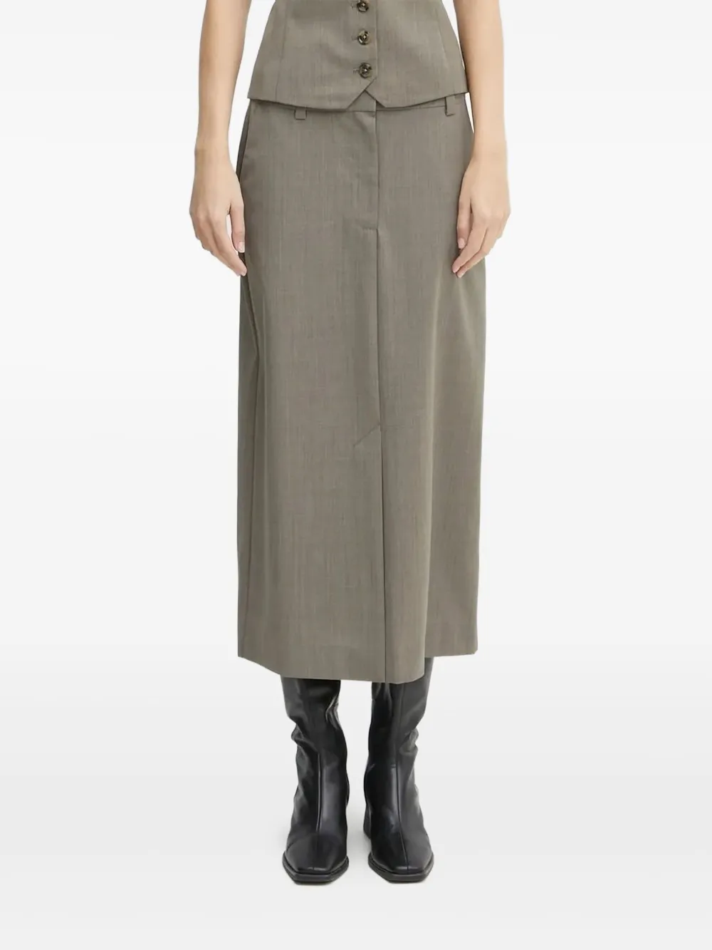 Юбка миди с пуговицами спереди SAMSOE SAMSOE, серый
Юбка миди с пуговицами спереди SAMSOE SAMSOE, серый