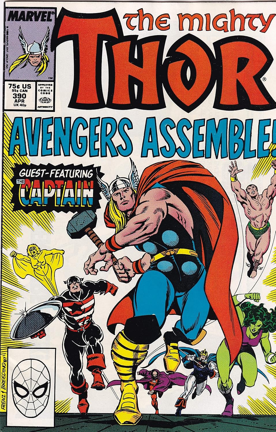 Thor #390 "The Captain (Steve Rogers) & Avengers Appearance" (MARVEL COMICS)
Thor #390 "The Captain (Steve Rogers) & Avengers Appearance" (MARVEL COMICS)