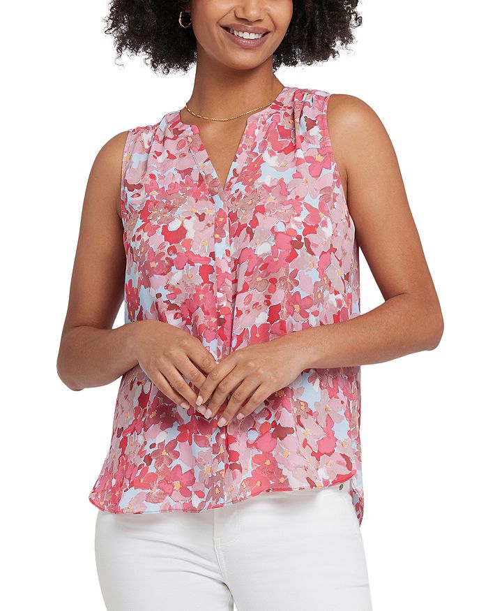 Блузка без рукавов со складками на спине NYDJ, красный 
Блузка без рукавов со складками на спине NYDJ, красный