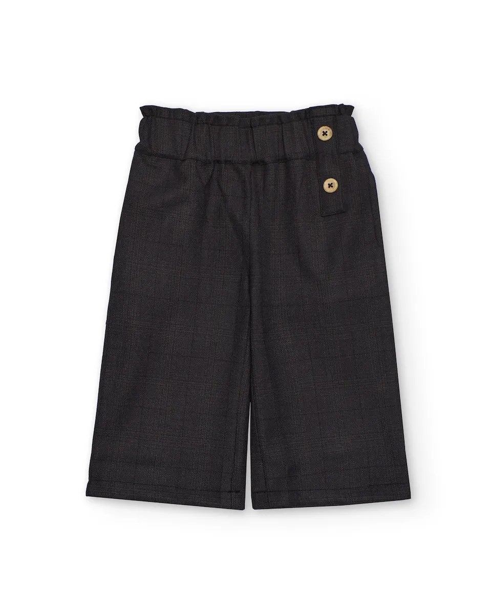 Широкие темно-серые детские брюки с поясом в стиле paper bag Tuc tuc
Широкие темно-серые детские брюки с поясом в стиле paper bag Tuc tuc