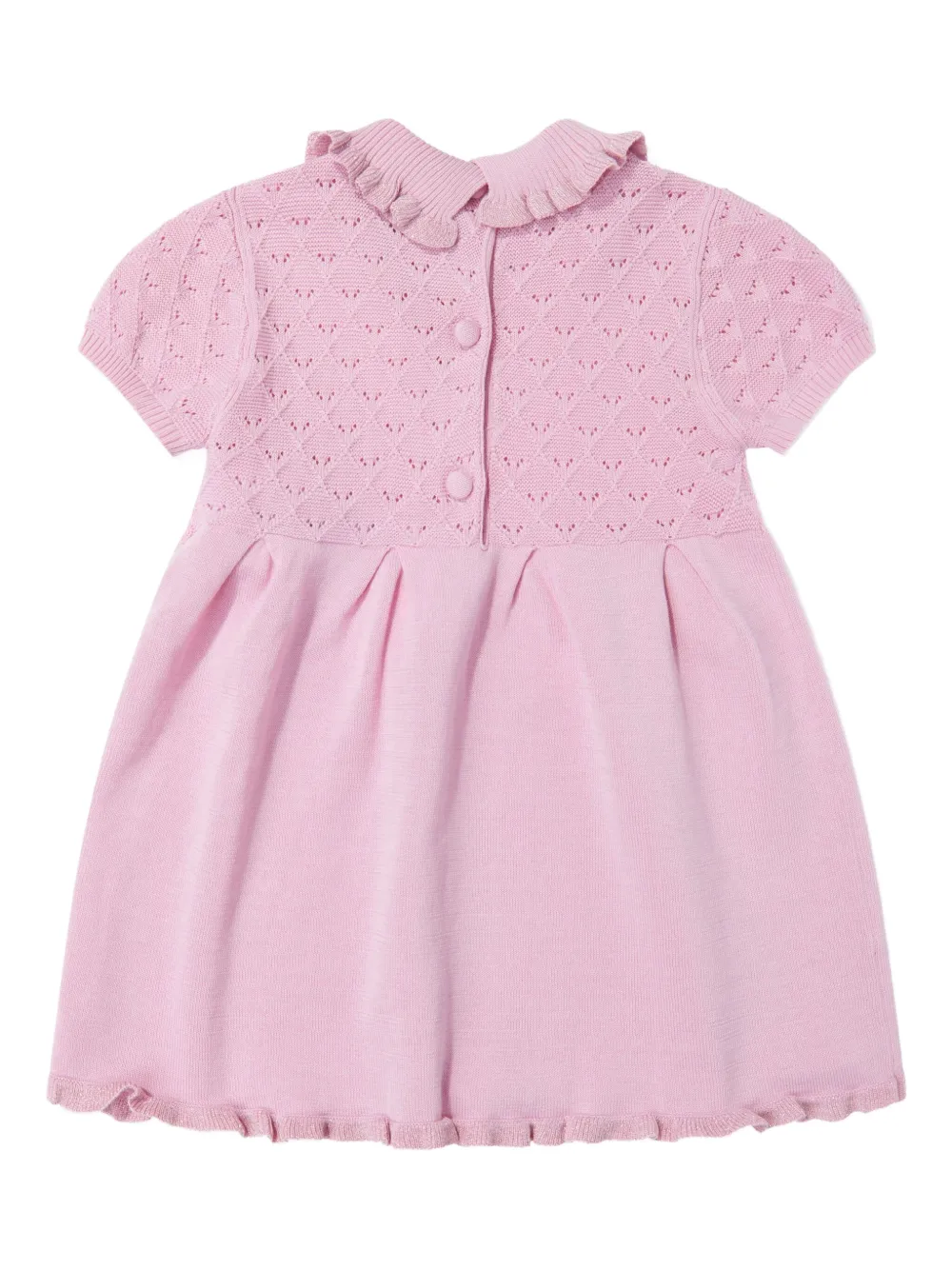 Трикотажное платье с рюшами на воротнике Emporio Armani Kids, розовый
Трикотажное платье с рюшами на воротнике Emporio Armani Kids, розовый