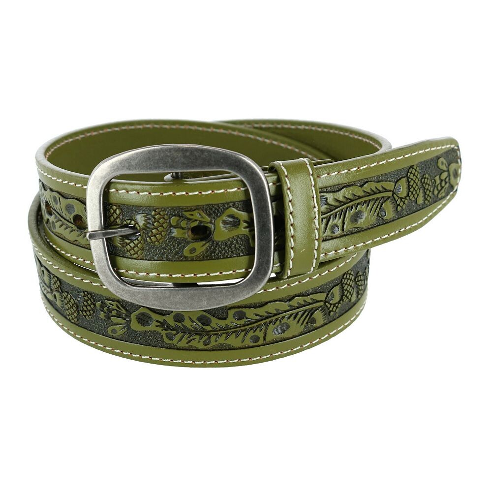 Кожаный ремень CTM с тиснением в стиле вестерн со съемной пряжкой, цвет Olive Green
Кожаный ремень CTM с тиснением в стиле вестерн со съемной пряжкой, цвет Olive Green
