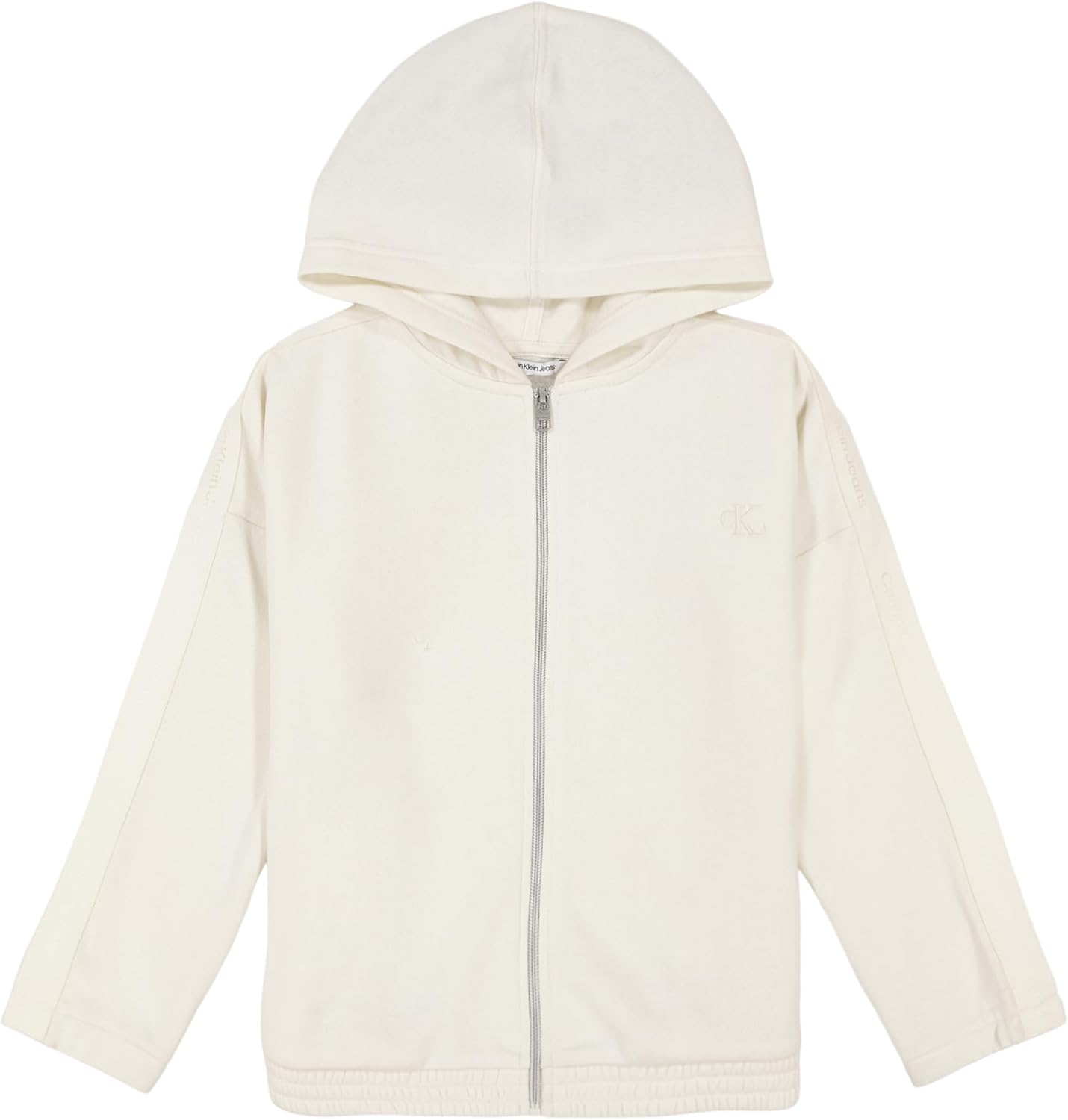 Толстовка Calvin Klein для девочек с длинным рукавом и молнией из флиса, White Shimmer
Толстовка Calvin Klein для девочек с длинным рукавом и молнией из флиса, White Shimmer