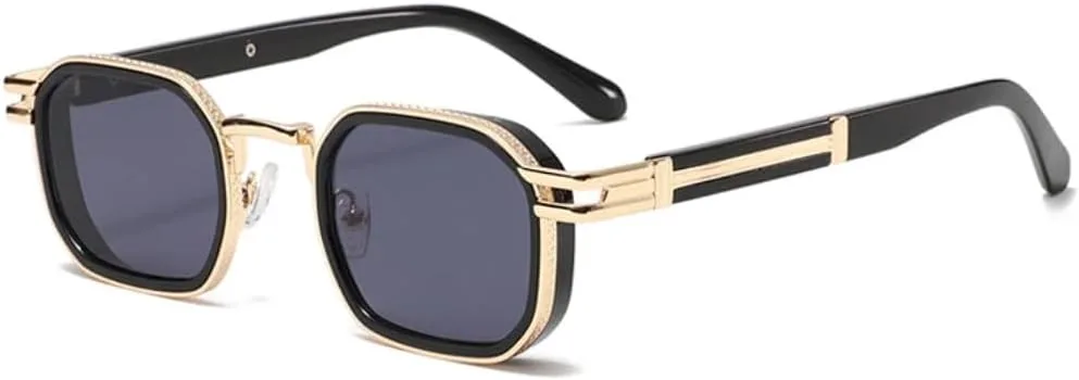 Ретро квадратные металлические женские солнцезащитные очки класса люкс для градиентных оттенков UV400, модные мужские панк-очки generic, Golden Black Gray
Ретро квадратные металлические женские солнцезащитные очки класса люкс для градиентных оттенков UV400, модные мужские панк-очки generic, Golden Black Gray