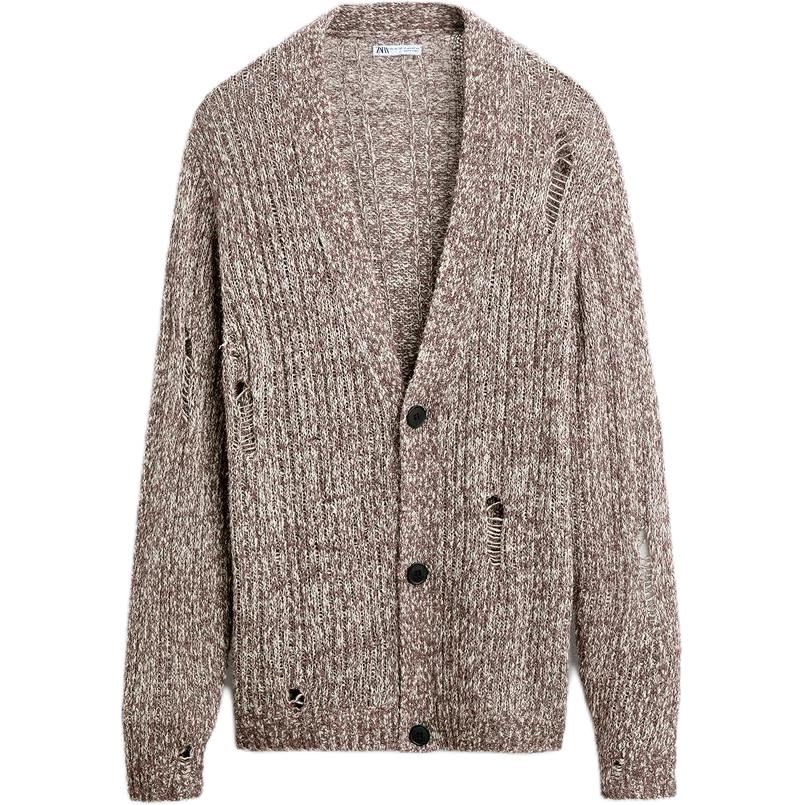 ZARA Свитер мужской коричневый/темный тауп
ZARA Свитер мужской коричневый/темный тауп