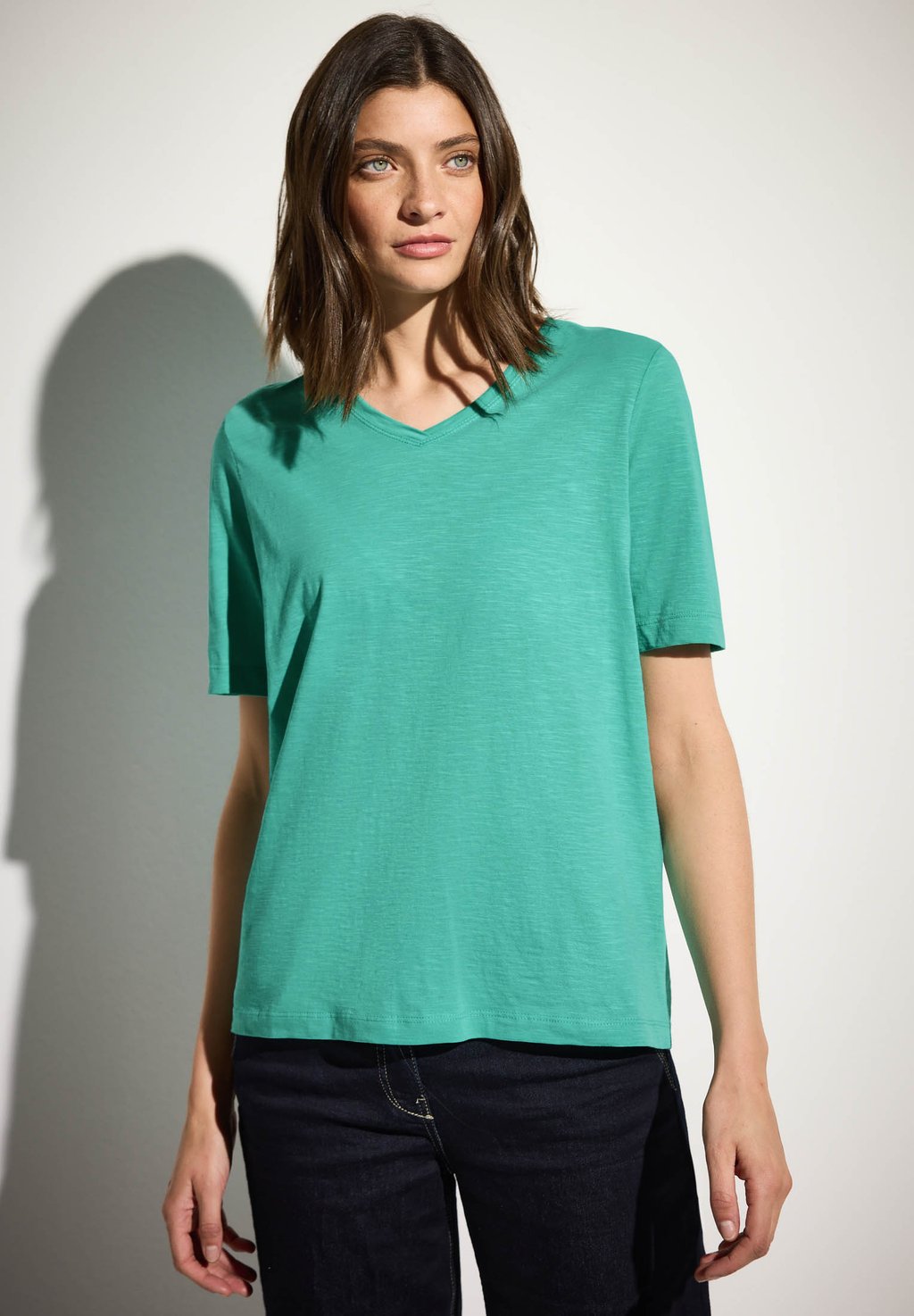 Базовая футболка Cecil, светло-зеленый 
Базовая футболка Cecil, светло-зеленый