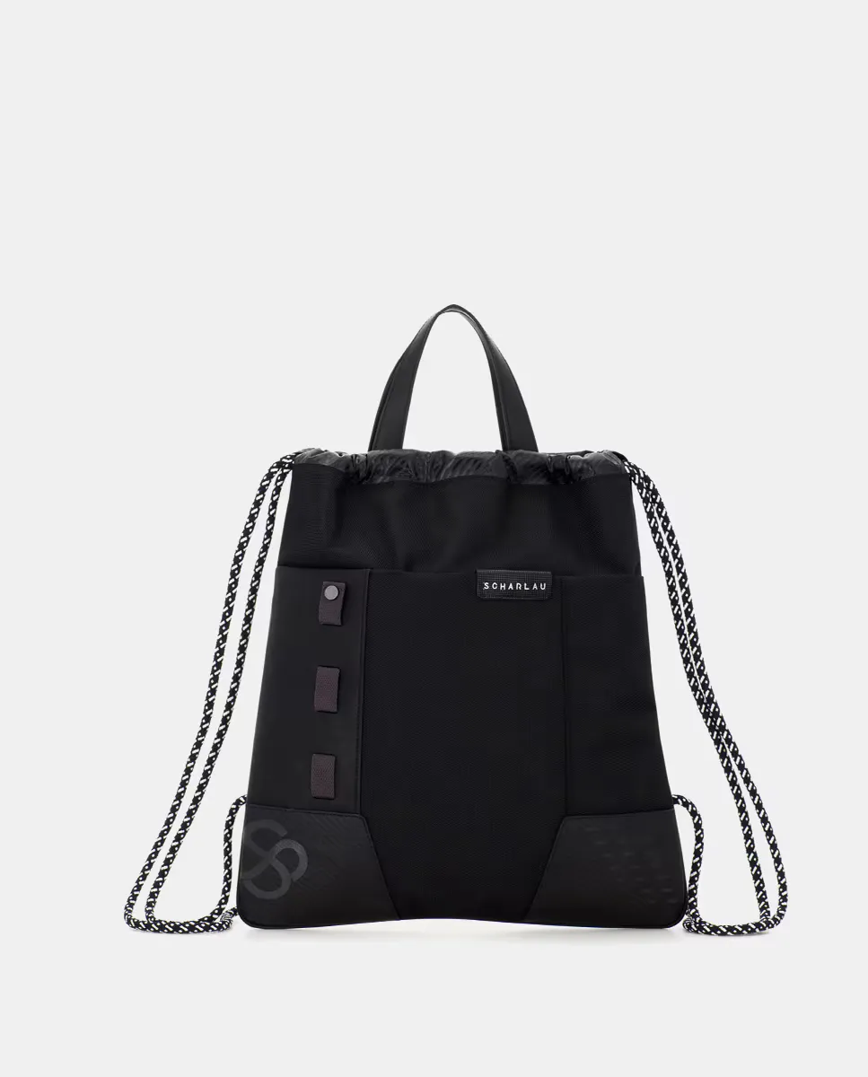 Черный тканевый рюкзак унисекс в форме мешка Scharlau
Черный тканевый рюкзак унисекс в форме мешка Scharlau