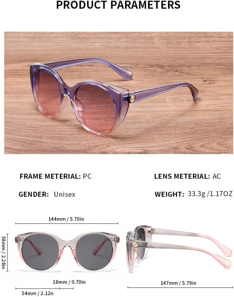 Ретро-модные круглые винтажные женские солнцезащитные очки, классические винтажные, большие, с защитой от УФ-излучения UV400, для активного отдыха VFDHN, Black
Ретро-модные круглые винтажные женские солнцезащитные очки, классические винтажные, большие, с защитой от УФ-излучения UV400, для активного отдыха VFDHN, Black