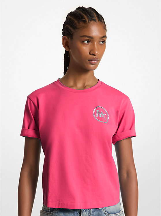 Футболка из органического хлопка с декорированным логотипом Michael Kors, розовый
Футболка из органического хлопка с декорированным логотипом Michael Kors, розовый