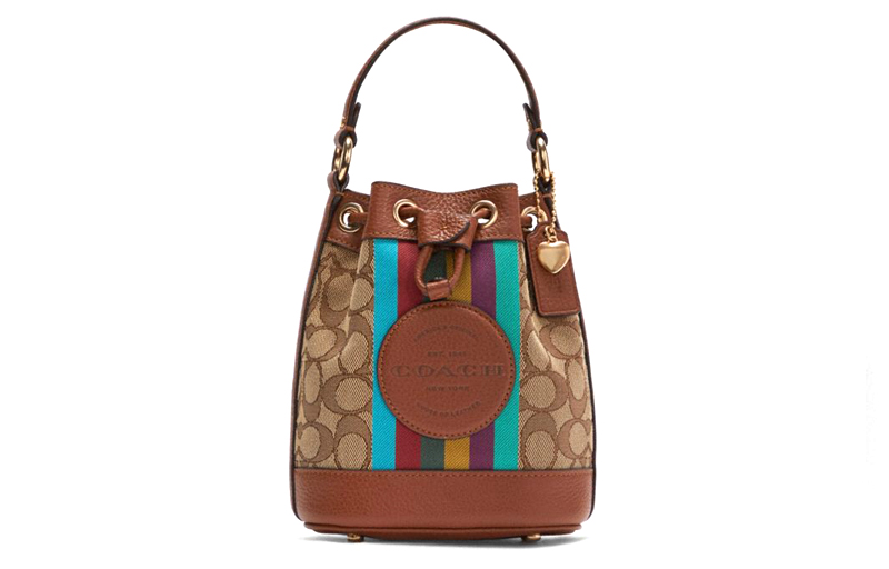 COACH Дамская коричневая сумка через плечо с монорамкой 
COACH Дамская коричневая сумка через плечо с монорамкой