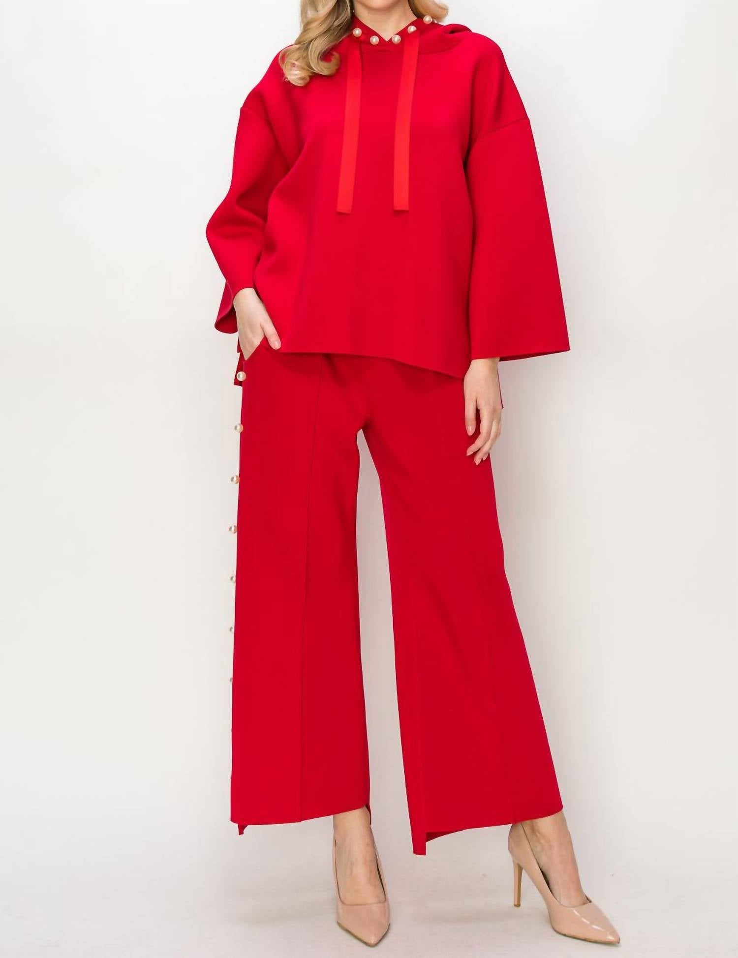 Joh Расклешенные брюки Farrah Pearl красного цвета
Joh Расклешенные брюки Farrah Pearl красного цвета