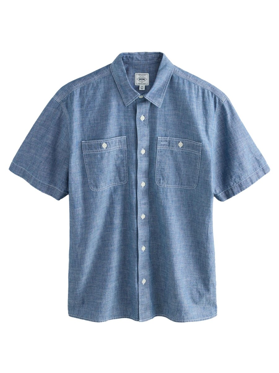 Рубашка на пуговицах классического кроя Next, синий деним
Рубашка на пуговицах классического кроя Next, синий деним