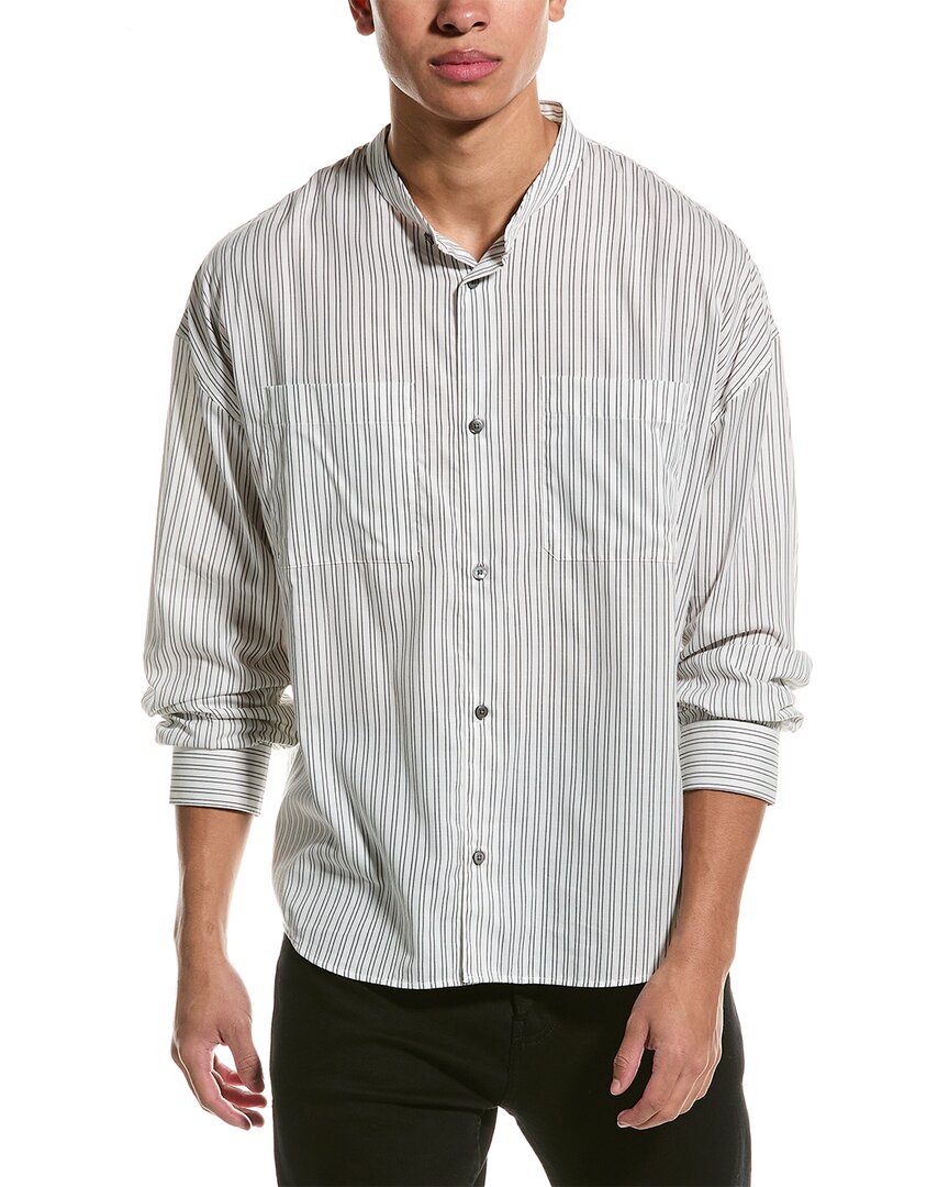 Рубашка свободного кроя из денима FRAME FRAME Denim, белый 
Рубашка свободного кроя из денима FRAME FRAME Denim, белый