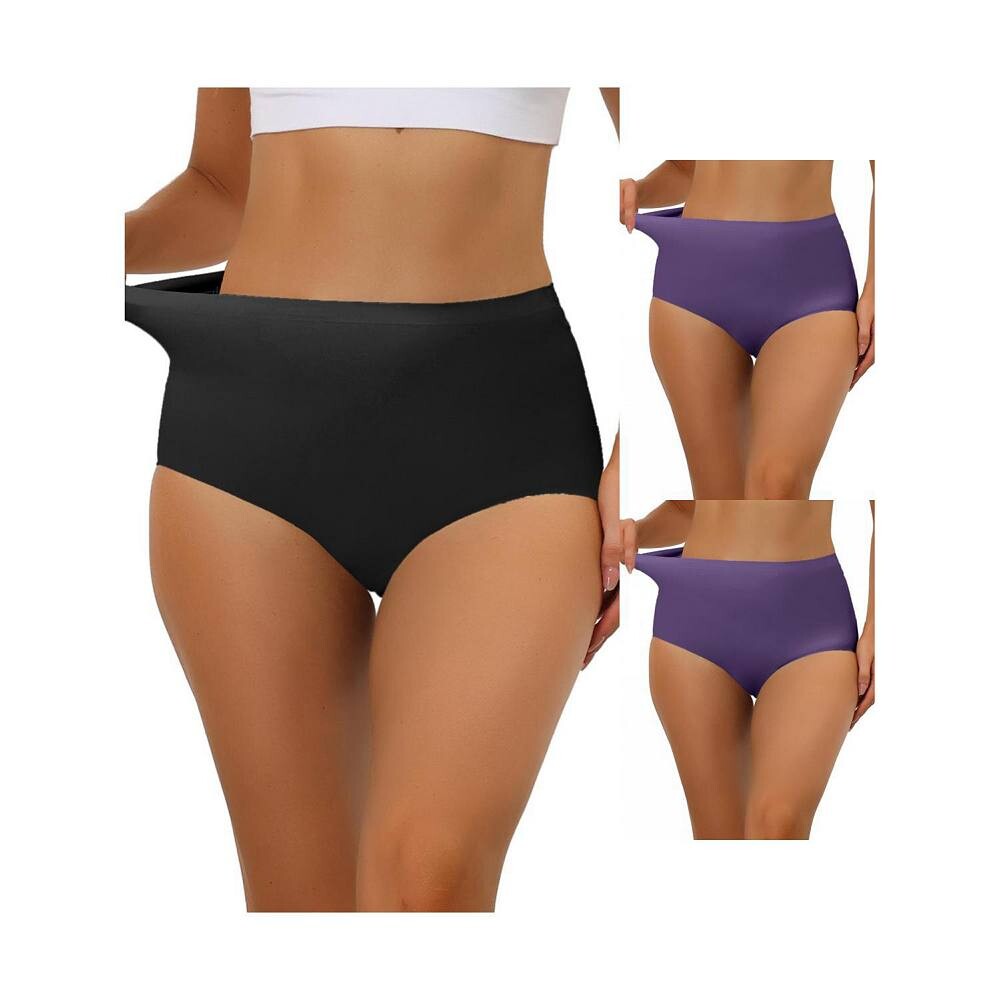 3 упаковки женских эластичных трусов с высокой талией, дышащего хипстерского нижнего белья без показа ALLEGRA K, цвет Dark Purple Black
3 упаковки женских эластичных трусов с высокой талией, дышащего хипстерского нижнего белья без показа ALLEGRA K, цвет Dark Purple Black