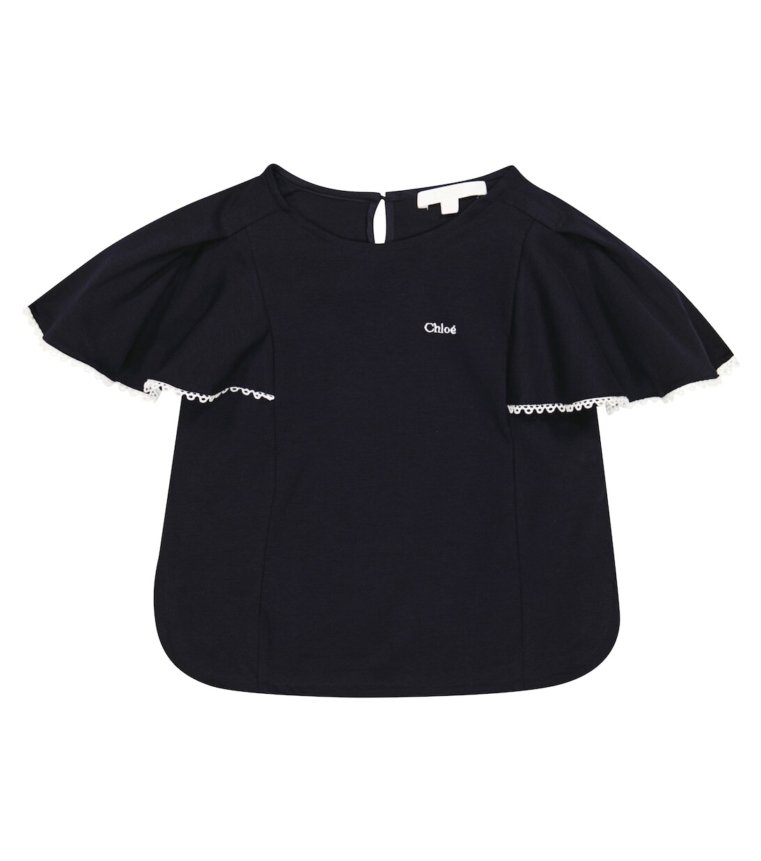 Хлопковая футболка с логотипом Chloé, синий
Хлопковая футболка с логотипом Chloé, синий