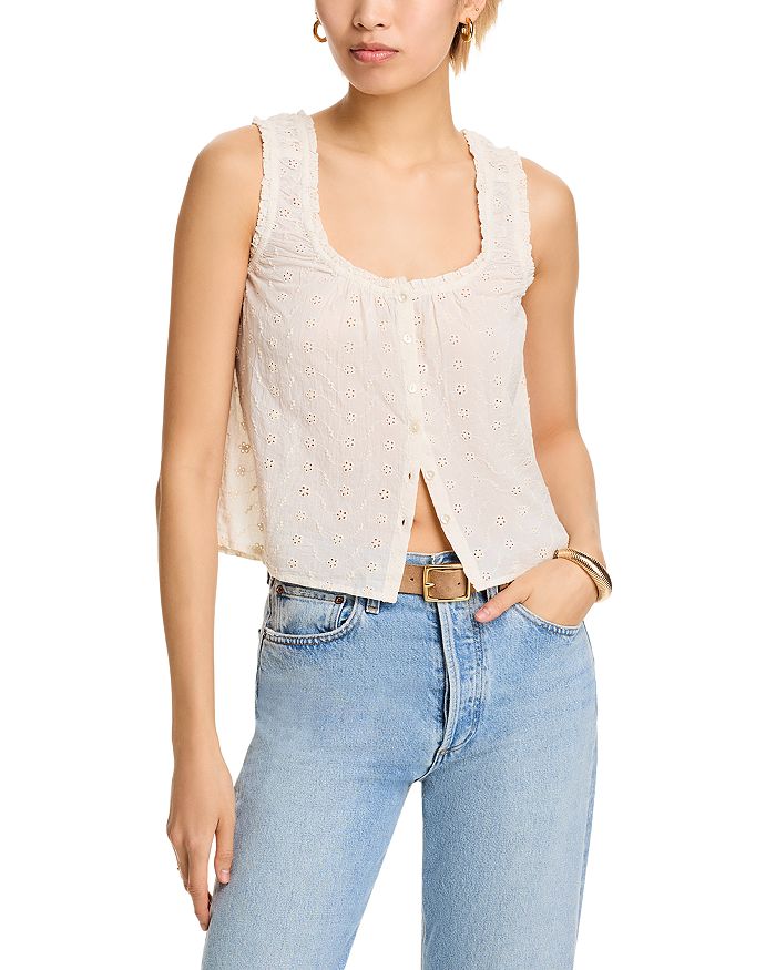 Топ с ажурными вставками - эксклюзив AQUA, белый
Топ с ажурными вставками - эксклюзив AQUA, белый