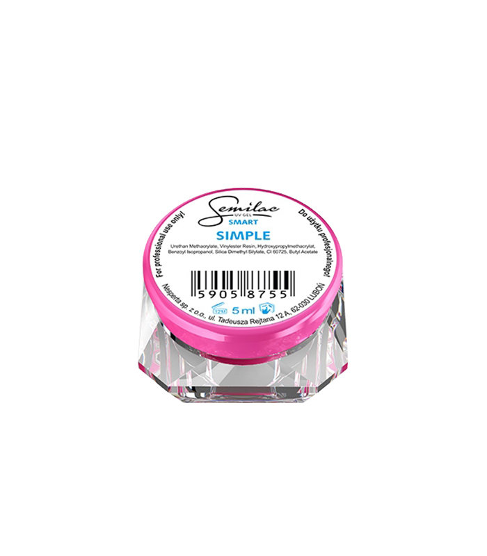 Semilac, Smart, прозрачный гель средней плотности Simple, 5 мл
Semilac, Smart, прозрачный гель средней плотности Simple, 5 мл