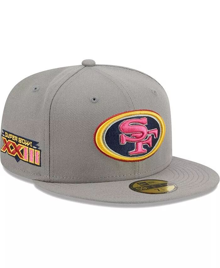 Мужская серая приталенная шляпа San Francisco 49ers Color Pack 59FIFTY New Era, серый 
Мужская серая приталенная шляпа San Francisco 49ers Color Pack 59FIFTY New Era, серый