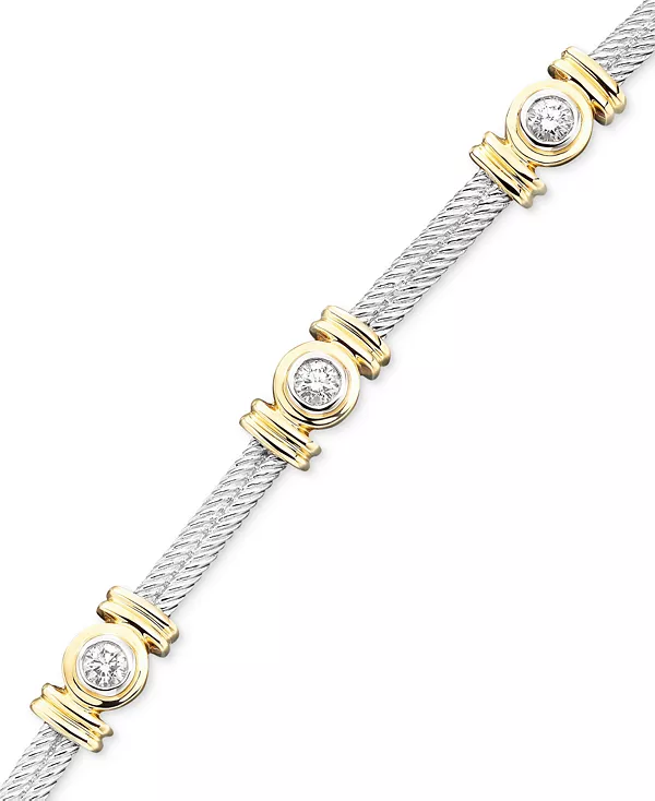 Бриллиантовый браслет (1 карат) из 14-каратного белого и желтого золота Macy'S, two-tone
Бриллиантовый браслет (1 карат) из 14-каратного белого и желтого золота Macy'S, two-tone