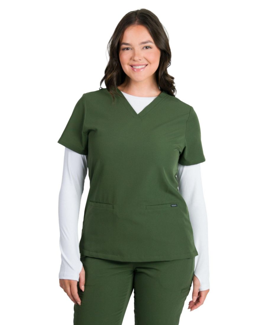 Женская облегающая медицинская рубашка Sofia с 3 карманами Medgear, Army green
Женская облегающая медицинская рубашка Sofia с 3 карманами Medgear, Army green