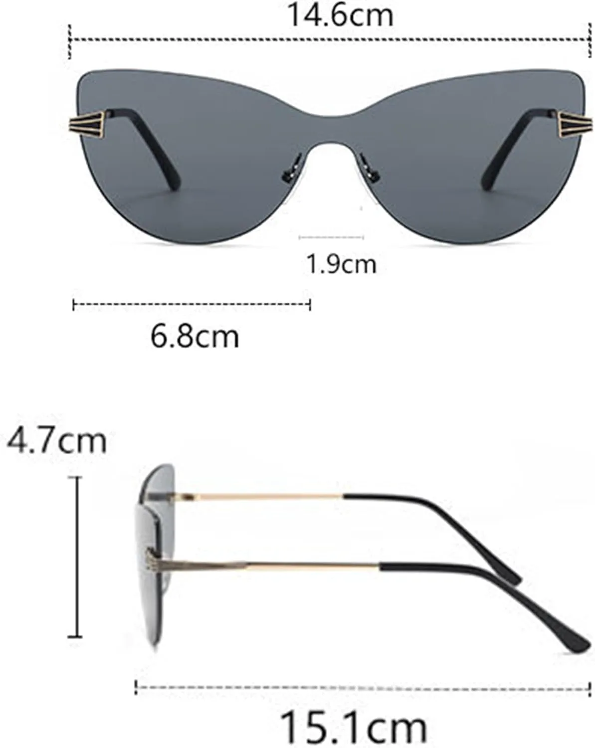 bullabulling Ретро цельные солнцезащитные очки «кошачий глаз» для женщин, большие безободковые солнцезащитные очки с градиентными линзами UV400, Green Yellow
bullabulling Ретро цельные солнцезащитные очки «кошачий глаз» для женщин, большие безободковые солнцезащитные очки с градиентными линзами UV400, Green Yellow