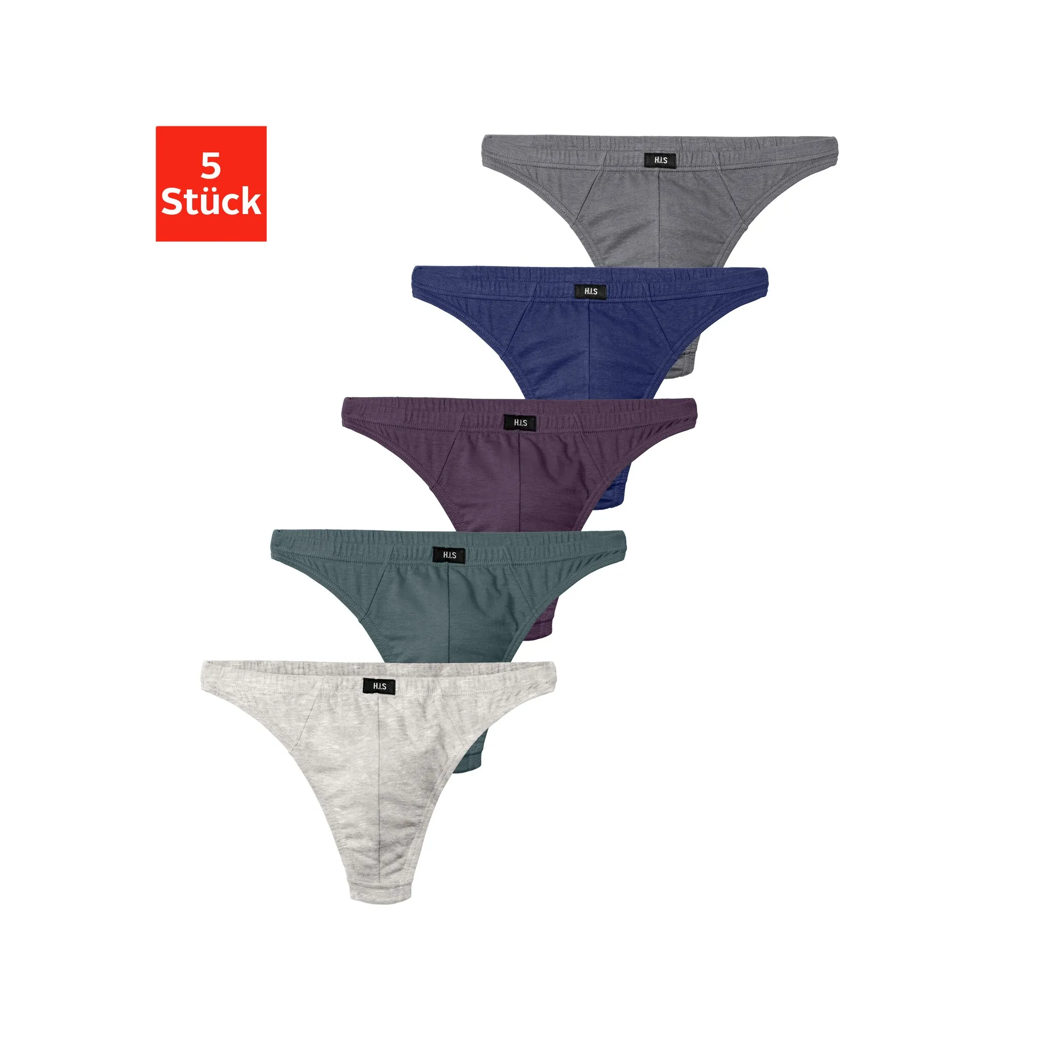 Стринги H.I.S "мужские трусы" (5 шт. в упаковке), из хлопка эластичного качества, синий
Стринги H.I.S "мужские трусы" (5 шт. в упаковке), из хлопка эластичного качества, синий