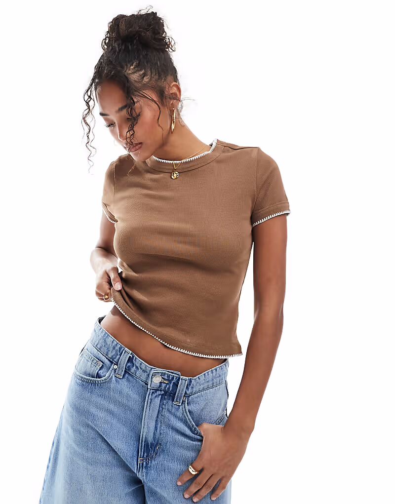 Детская футболка ASOS DESIGN с отделкой стежками в коричневом цвете
Детская футболка ASOS DESIGN с отделкой стежками в коричневом цвете