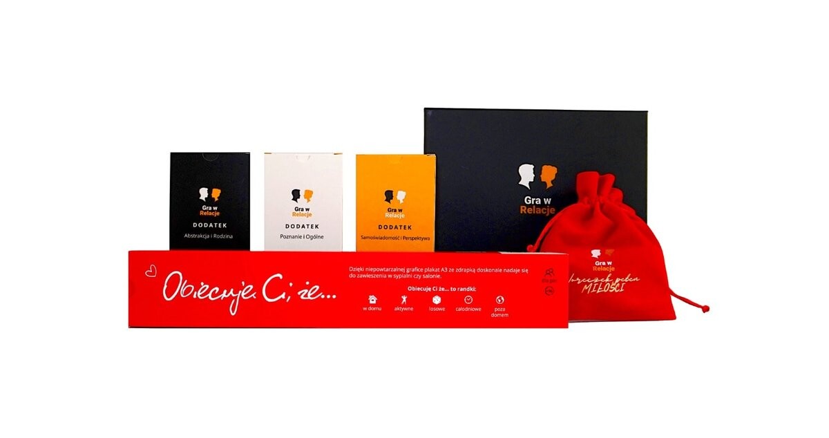 Игра на отношения, карточная игра, + набор аксессуаров Gra w Relacje
Игра на отношения, карточная игра, + набор аксессуаров Gra w Relacje