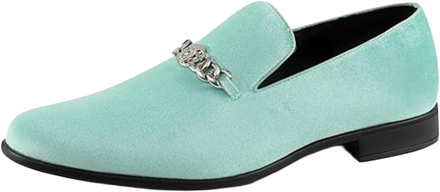 Мужские лоферы Amali Velvet Slip-On с львиным декором, тапочки для смокинга, лоферы с металлической цепочкой, мятный
Мужские лоферы Amali Velvet Slip-On с львиным декором, тапочки для смокинга, лоферы с металлической цепочкой, мятный
