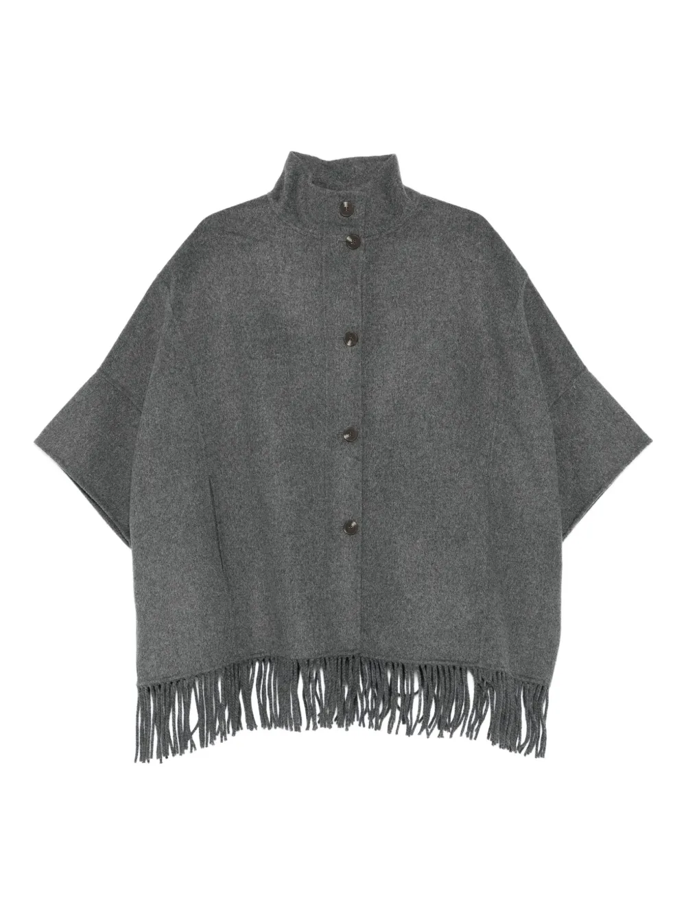 Пальто с высоким воротником и бахромой YERSE, серый
Пальто с высоким воротником и бахромой YERSE, серый