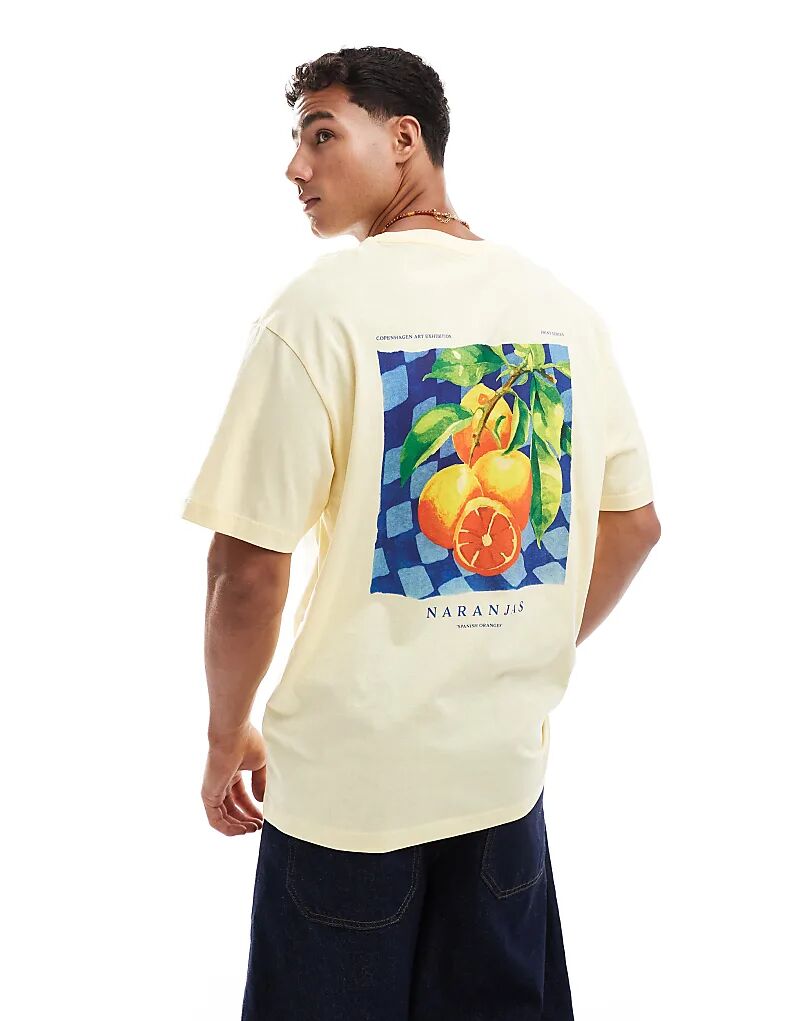 Футболка Jack & Jones большого размера с принтом апельсинов на спине желтого цвета 
Футболка Jack & Jones большого размера с принтом апельсинов на спине желтого цвета