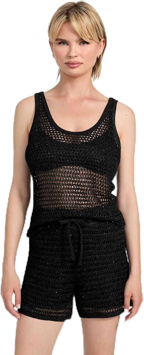 Женская майка без рукавов GUESS Ava с ажурной строчкой, Jet Black Multi
Женская майка без рукавов GUESS Ava с ажурной строчкой, Jet Black Multi