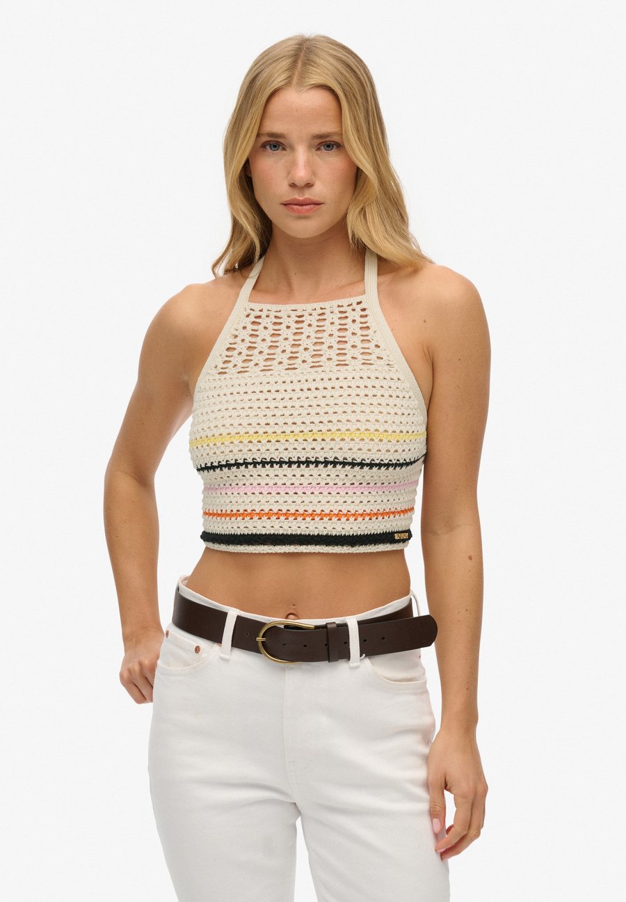 Топ Superdry & Co CROPPED HALTER, Buttercream Mini Stripe/Light Yellow
Топ Superdry & Co CROPPED HALTER, Buttercream Mini Stripe/Light Yellow