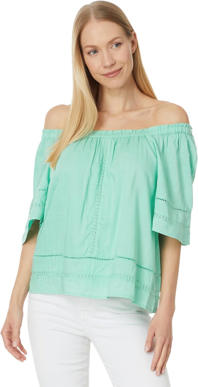 Рубашка Liverpool Los Angeles Cropped Bell Sleeve Woven Top with Lace Trim, цвет Mint
Рубашка Liverpool Los Angeles Cropped Bell Sleeve Woven Top with Lace Trim, цвет Mint