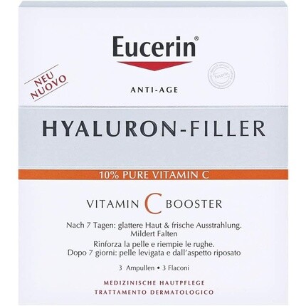 Антивозрастная сыворотка-бустер с витамином С Hyaluron-Filler — упаковка из 3 шт., Eucerin
Антивозрастная сыворотка-бустер с витамином С Hyaluron-Filler — упаковка из 3 шт., Eucerin