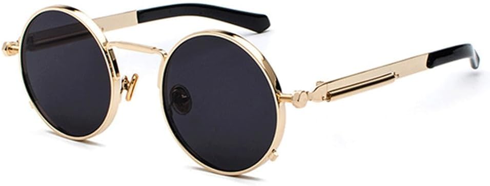 Панк-солнцезащитные очки для мужчин и женщин, ретро, круглые, в стиле «паровой ковер», маленькие круглые, винтажные, в металлической оправе, очки для вождения KTUCN, Gold Grey
Панк-солнцезащитные очки для мужчин и женщин, ретро, круглые, в стиле «паровой ковер», маленькие круглые, винтажные, в металлической оправе, очки для вождения KTUCN, Gold Grey